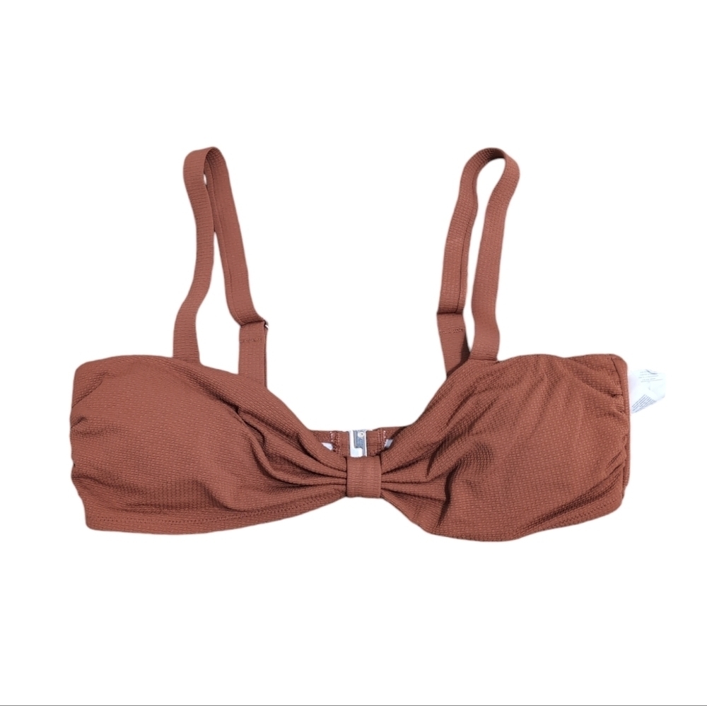 CUPSHE Burnt Orange Copper Rust‎ Bikini Top NWOT Size XL
